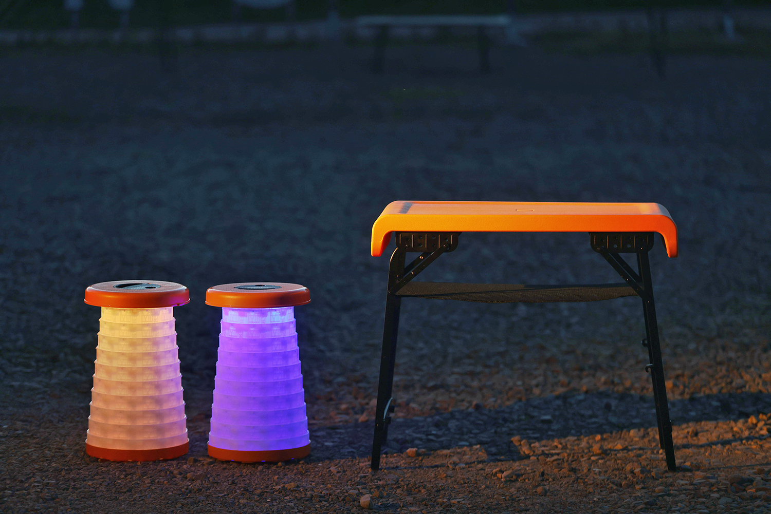 Folding Stool and Table Combination​ with Light